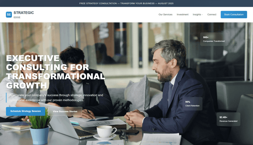 Transformed Consulting Website website